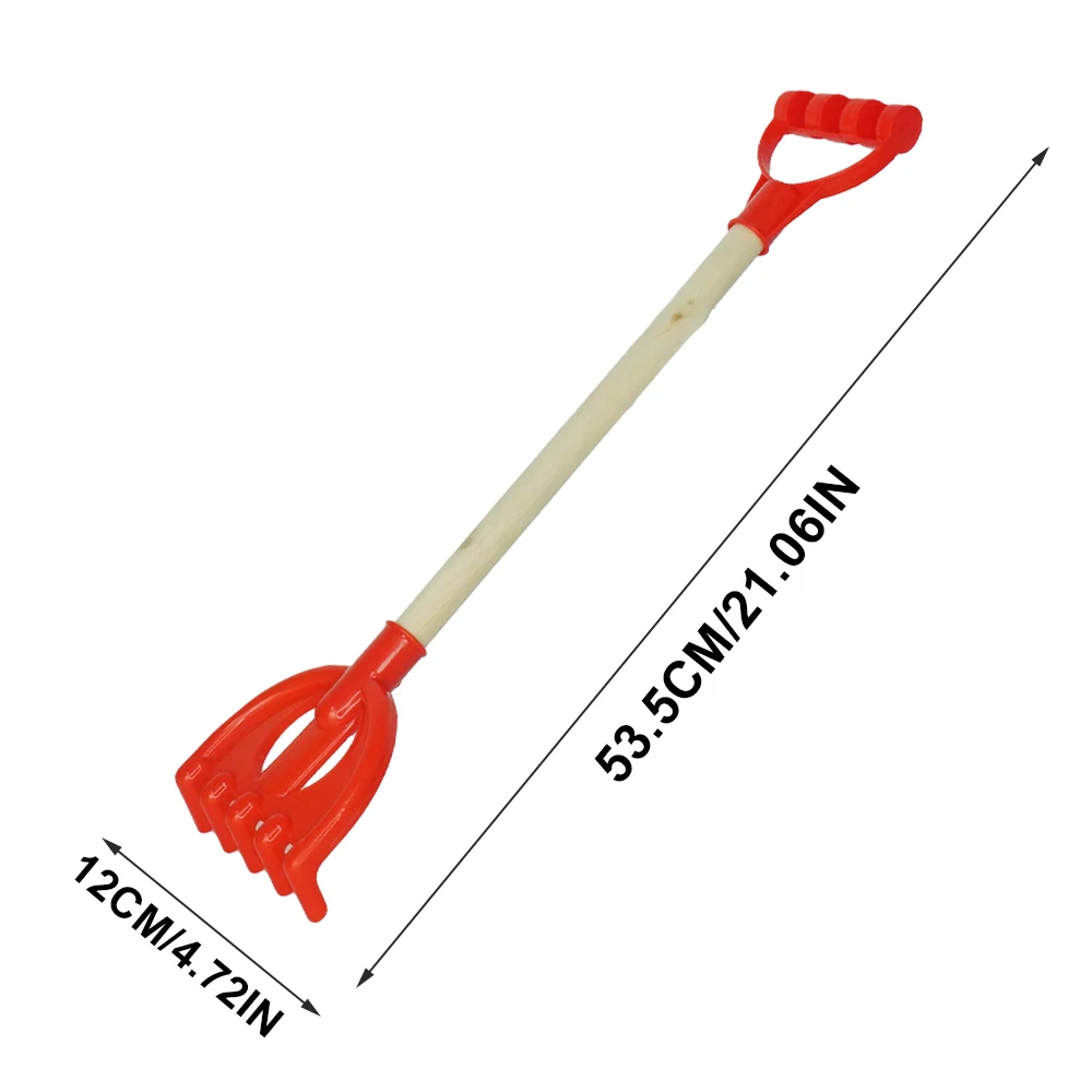 21 in Wooden Beach Sand Shovels Toy For Kids Adults Beach Spade Rake Garden Tools Summer Outdoor Digging Snow Beach Shovels Gift 4
