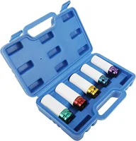 Drive Wheel Protector Impact Socket Impact Sleeve Set Durable Plastic Sleeves 15mm, 17mm, 19mm, 21mm, and 22mm 1