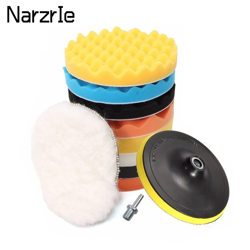 11pcs Polishing Clean Sponge Pad Kit Foam Pad Buffer Buffing Kit for