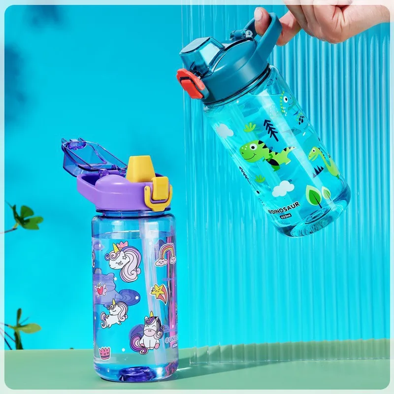 Botella De Agua Para Niños Mountop Con Pajita - 400 Ml, Sin BPA, A Prueba De Fugas, Para Escuela