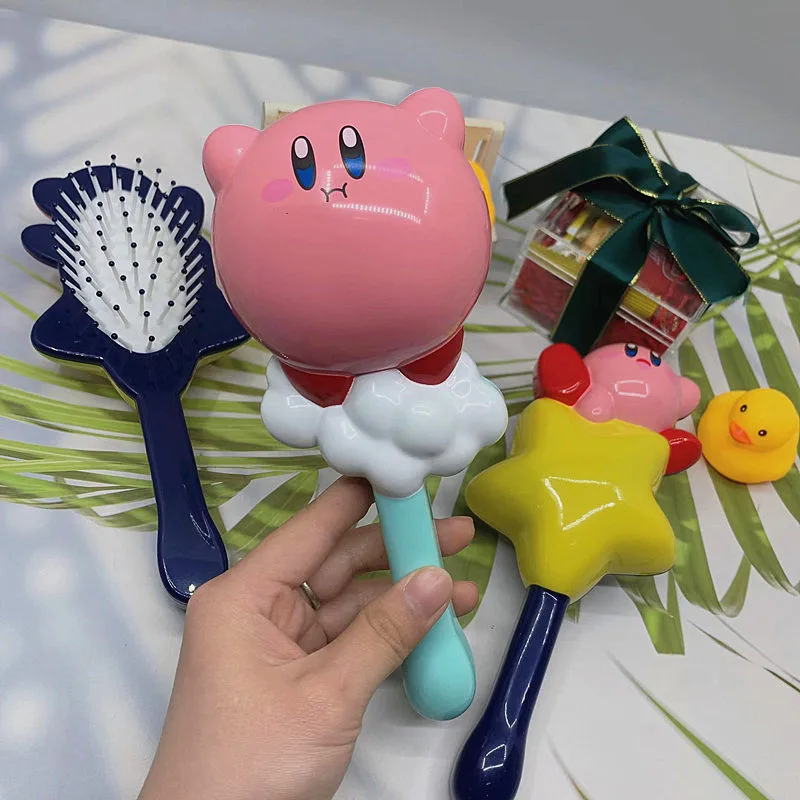 Anime Kirby Airbag Comb Printing Children\'s Comb Massager Hairdressing Comb Anti-static Cute Girls Portable Air Cushion Comb