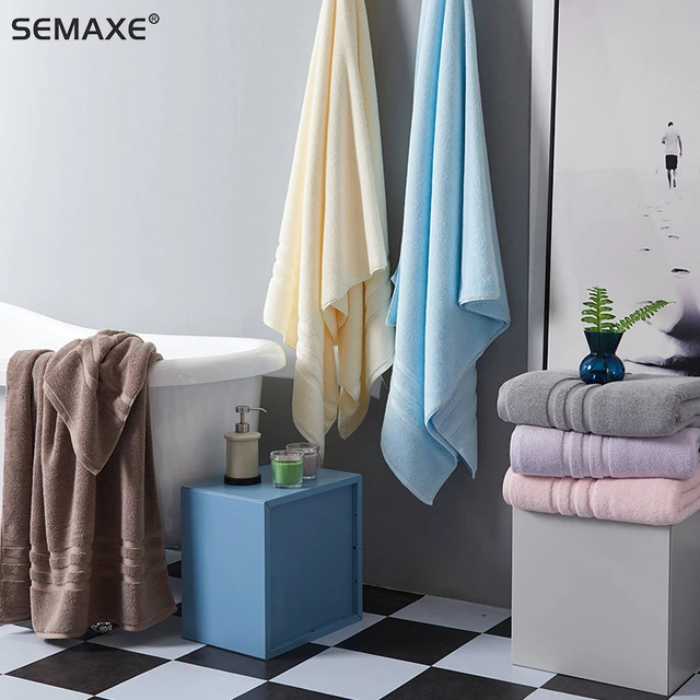 SEMAXE Bath Towel Thickened and Enlarged Towels for Adult Men and Women  Household Pure Cotton, Absorbent