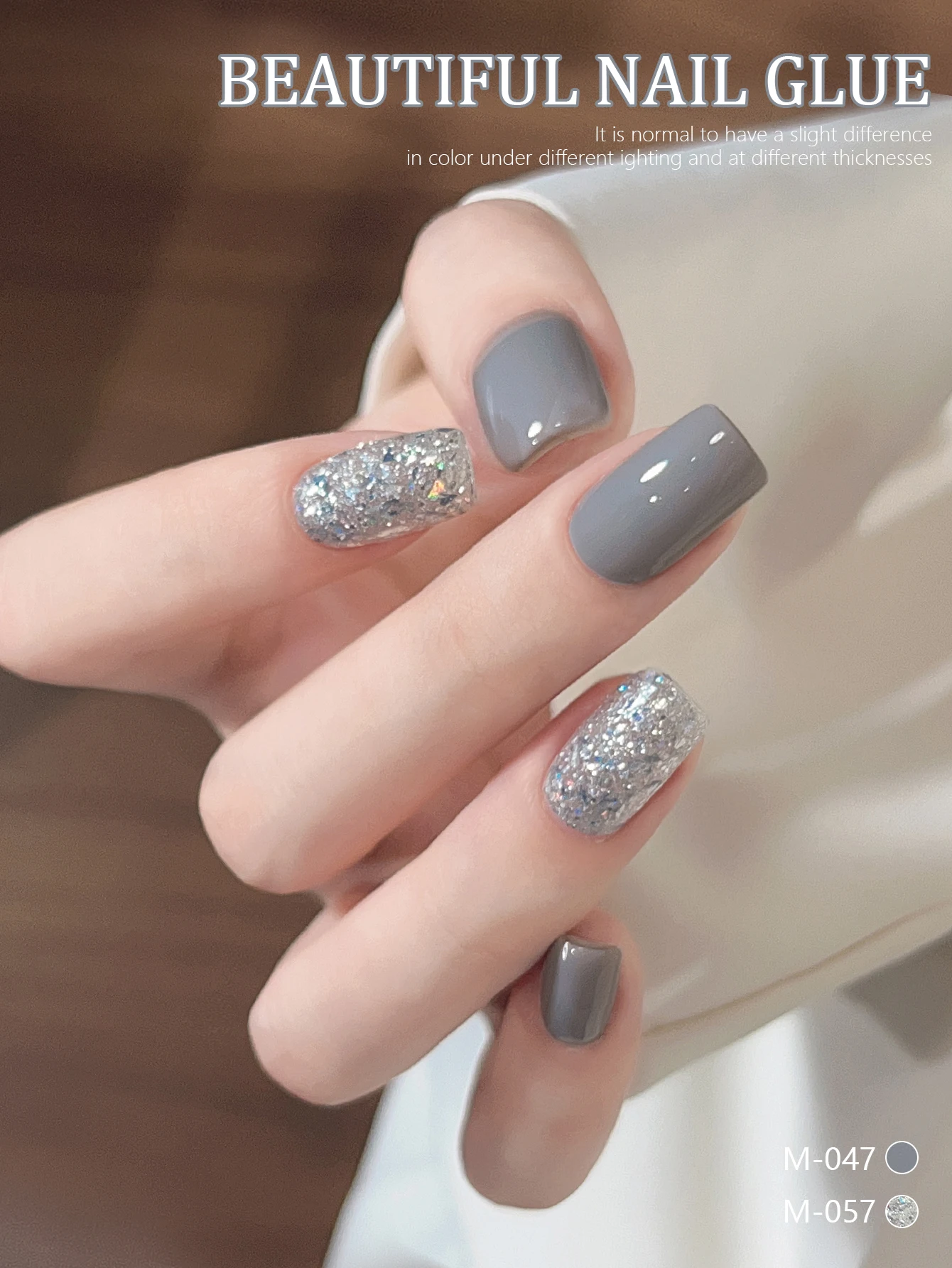 XEIJAYI 2개입 15ml 그레이 젤 네일 폴리쉬 세트, UV LED 쏙 오프 젤, 세미 퍼머넌트, DIY 살롱 퀄리티 네일 아트 젤 (봄용)