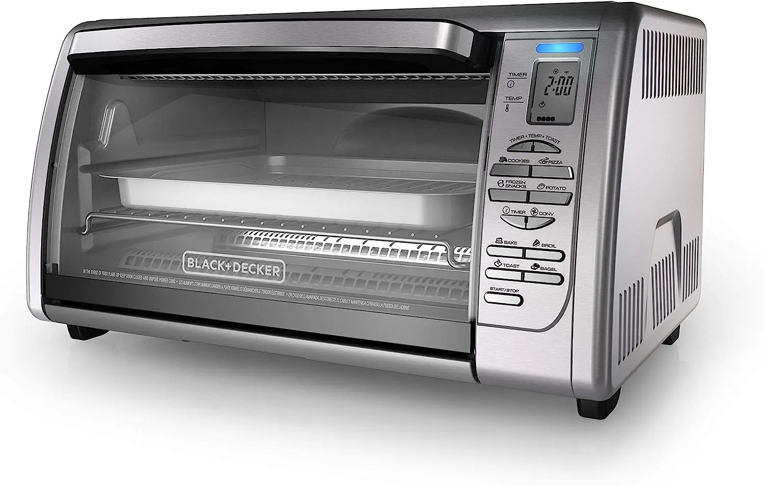 Black + Decker 1000W Stainless Steel Microwave Oven