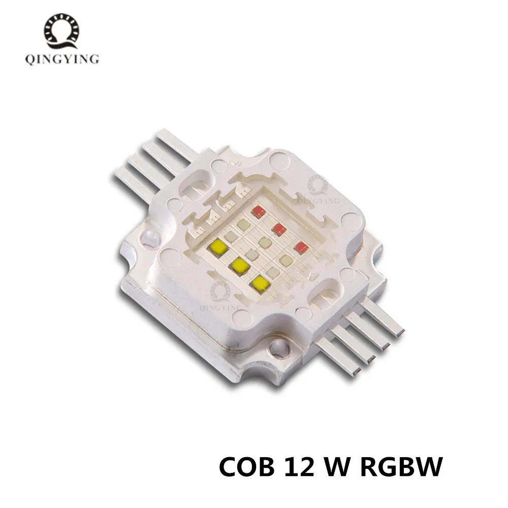 12W High Power LED Chip RGBW Red Green Blue White Diode 12 W Watt COB Module Colorful for DIY Stage Light Plant Growth Lamp