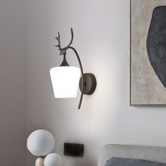 

Nordic LED Wall Lamps Modern Minimalist Antler Lights For Living Room Bedroom Bedside Study Indoor Decoration Fixture