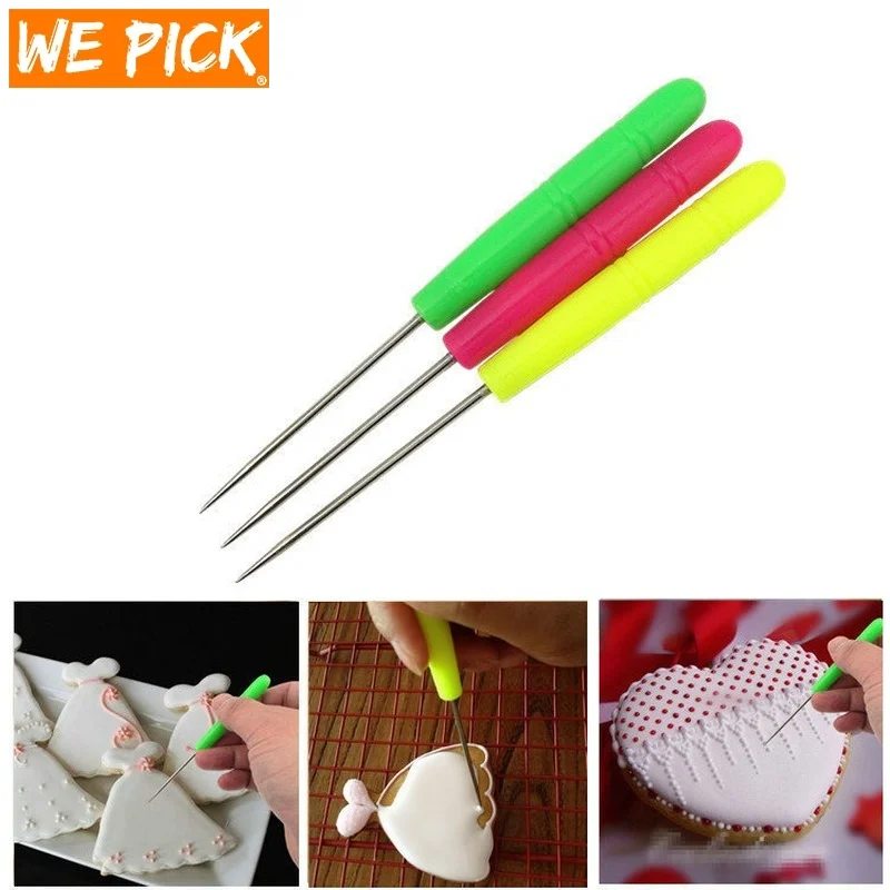 3pcs/set Cake Scriber Needle Model Tool Icing Carve Sugarcraft Decorate