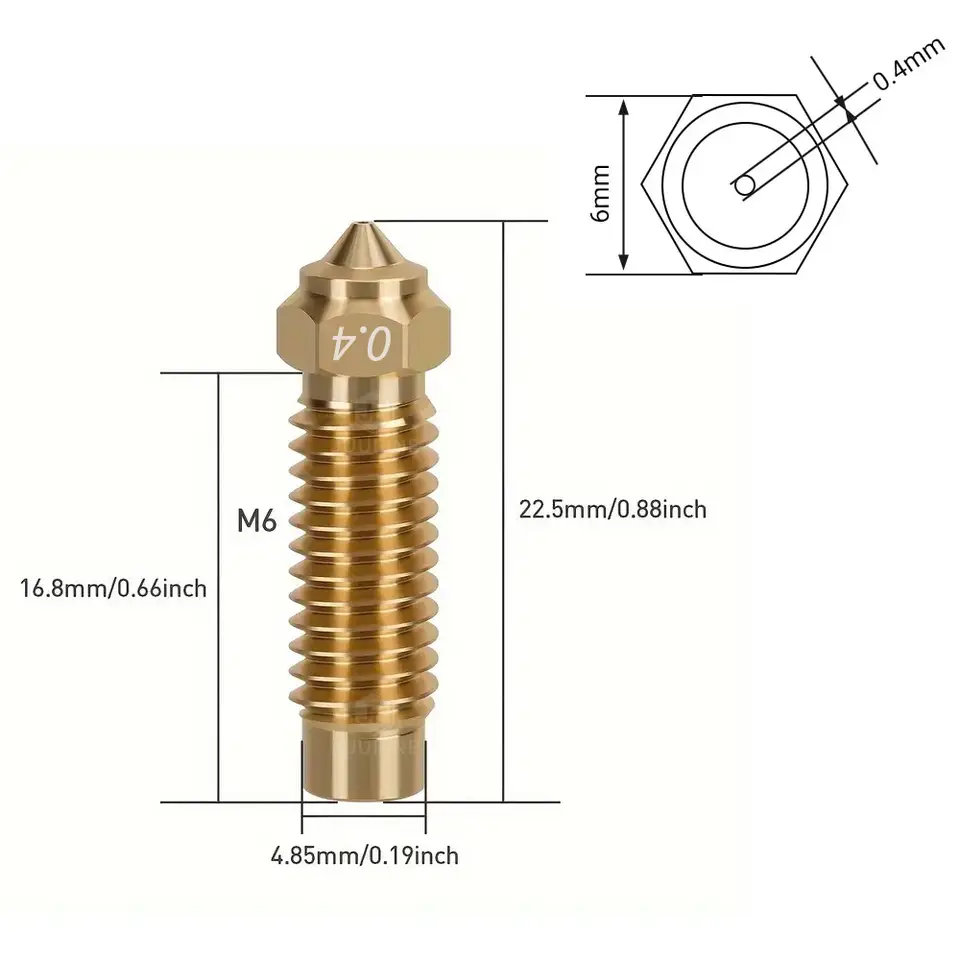 For Elegoo Neptune 4 Max Hardened Steel Nozzle Upgraded 0.2 0.4 0.6 0.8 Neptune 4 Plus Kit Nozzle High Speed Nozzles Top Quality image 5