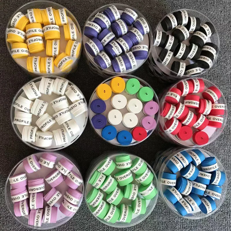 

60pcs Badminton Racquet Grips Anti-skid Sweatband Racquet for Tennis Racquet Squash Training Grips Vibration Overgrip Sweatband