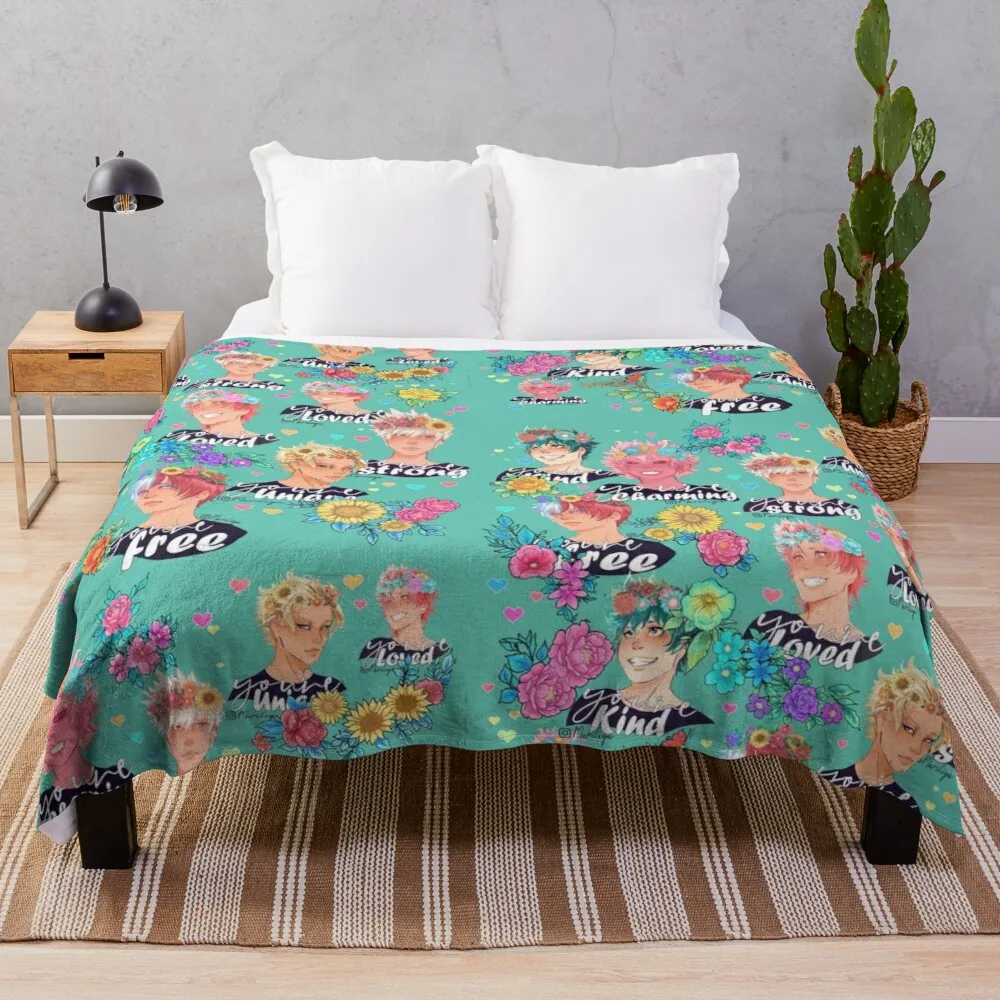 

mina floral Throw Blanket Fluffy Blankets Large Comforter Blanket