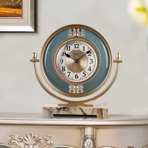 Nordic Living Room Desk Clock Retro Mute Watch Nightstand Alarm Clock Desktop Gadgets Restaurant Digital Clock Home Decor Items - Image 2