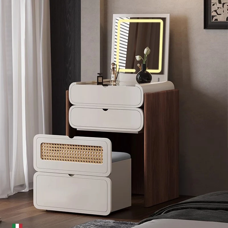 Coiffeuse chambre Design minimaliste nouveau Mini Table de chevet rangement élégant Coiffeuse Maquillage Meuble meubles 1 Coiffeuse chambre Design minimaliste nouveau Mini Table de chevet rangement élégant Coiffeuse Maquillage Meuble meubles 1