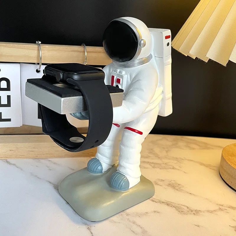 Creative Astronaut Apple Watch Charge Stand Support Iwatch Wireless Charging Dock Holder Table Watches Storage Display Bracket