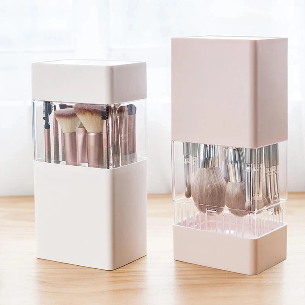 

Make Up Brush Holder Organizer Cosmetic Makeup Brush Dustproof Storage Box Pen Holder Lipstick Pencil Storage Rack Nail Polish