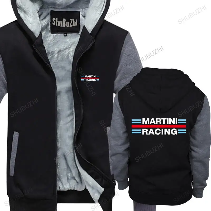 Uomo Nero Cerniera Spessa Felpe Williams Martini Racing Unisex Outwear Uomo Felpa Con Cappuccio Spessa Cappotto Maschile