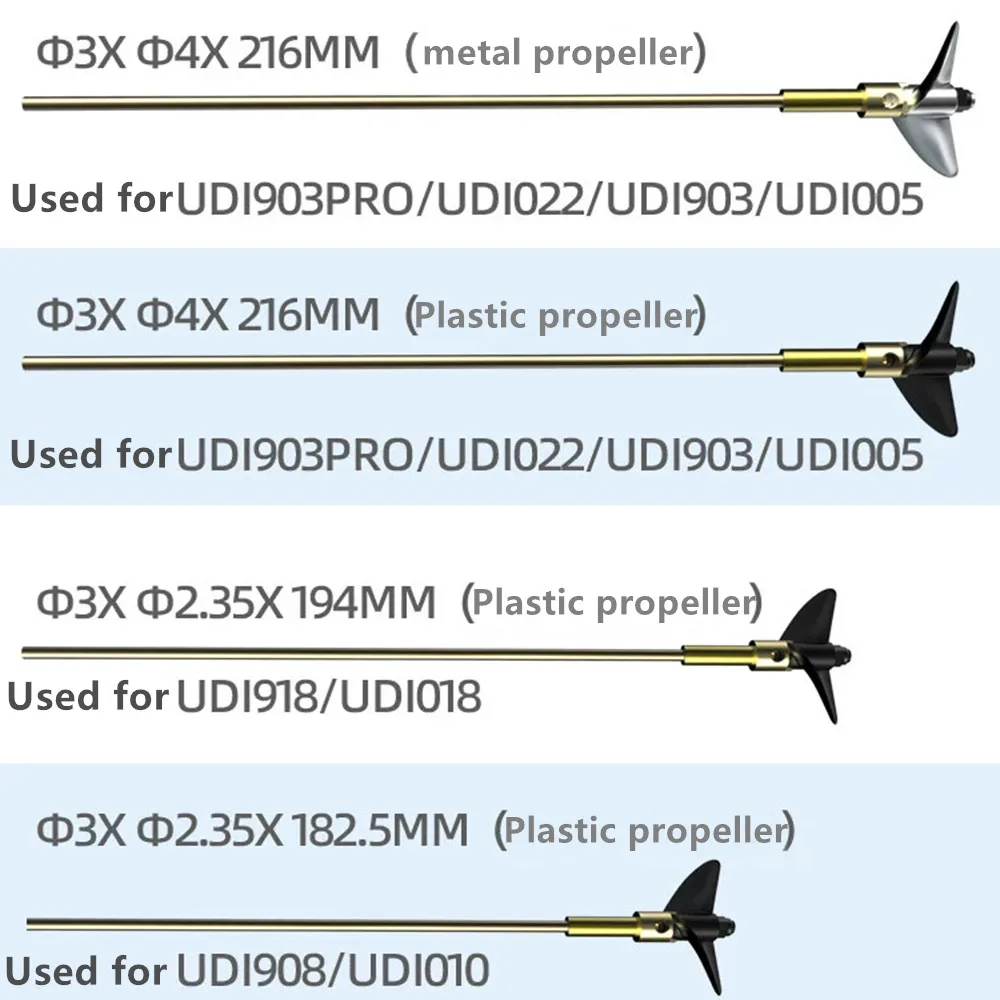 Hélice et arbre en acier UDI RC pour drone UDI903PRO UDI022 pièces