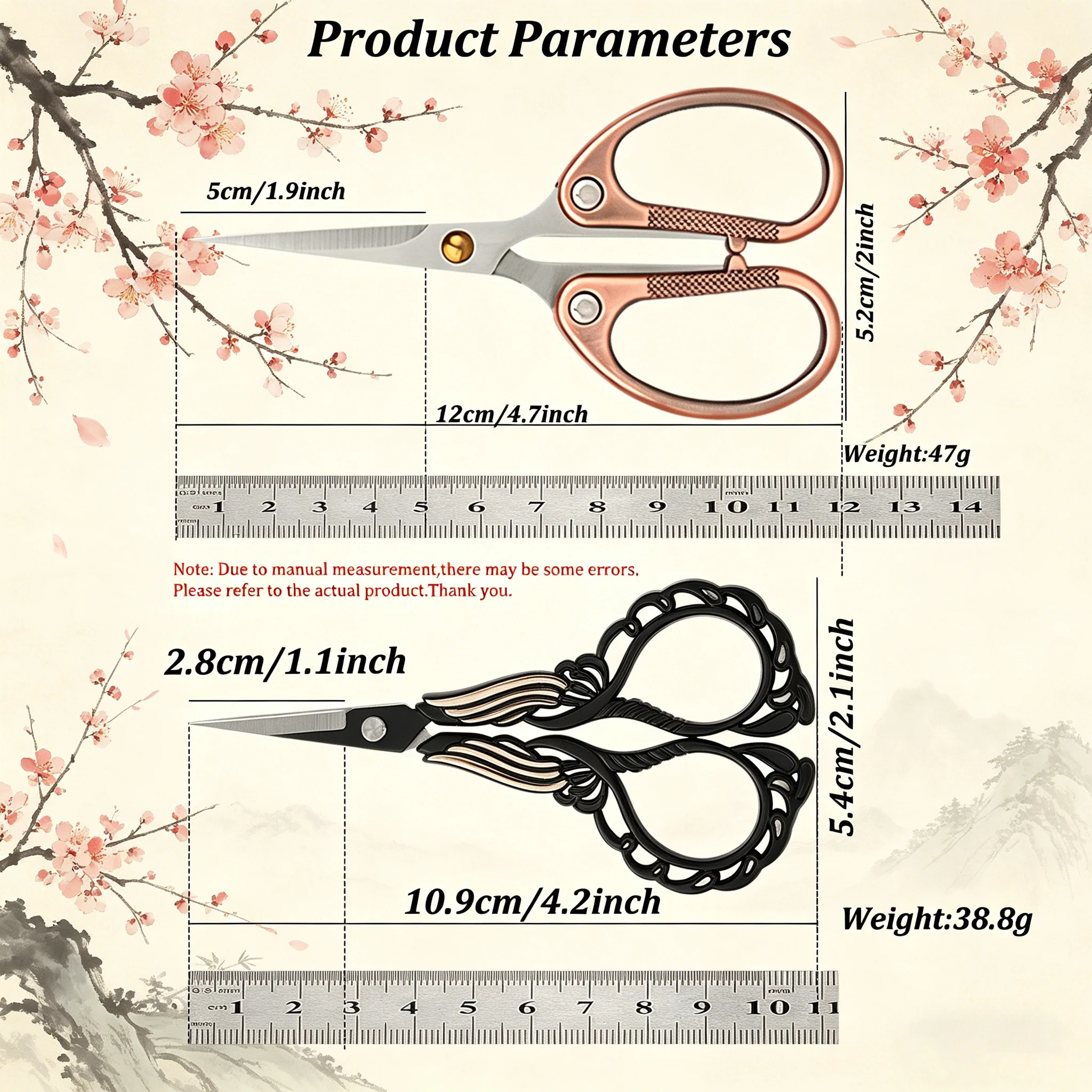 1/2PCS,Household Tailor Scissors Office Handicraft Sewing Scissors Crafting Tool Sewing Tools Clothing Design Tool Fabric Tools - 2