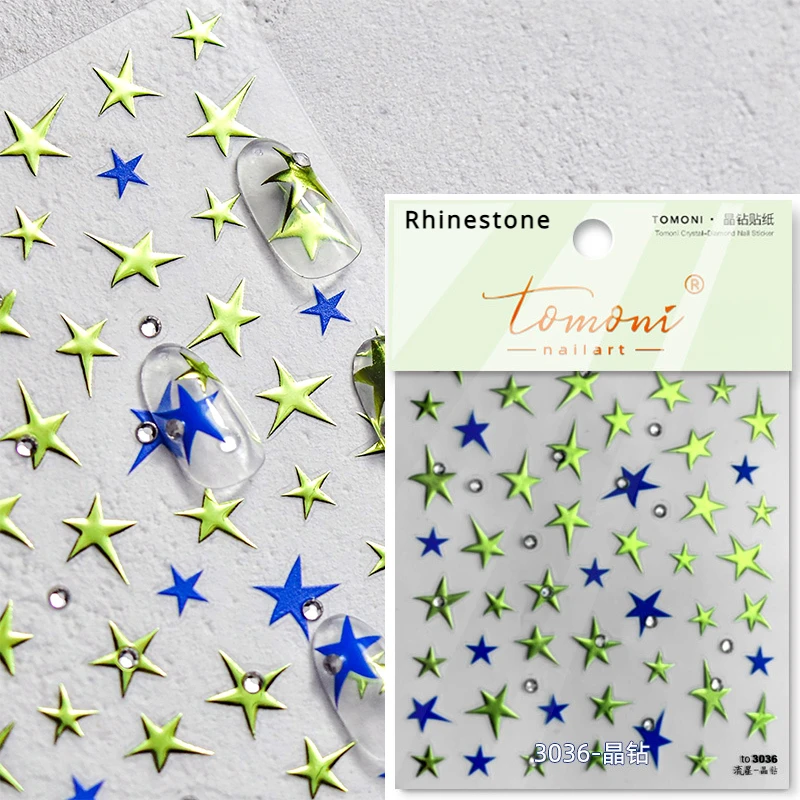 Elegant Starlight Glitter Rhinestone Nail Art Stickers