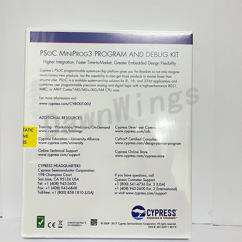 CY8CKIT-002 프로그램 디자이너 - PSoC 1, 3, 5, 6용 프로세서 PSoC Miniprog3 키트 기반