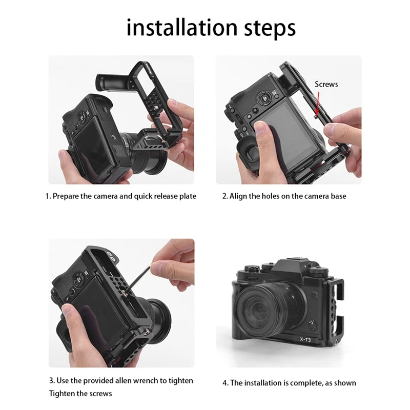 Alu Vertical Quick Release L-Plate Bracket Hand Grip For FUJIFILM