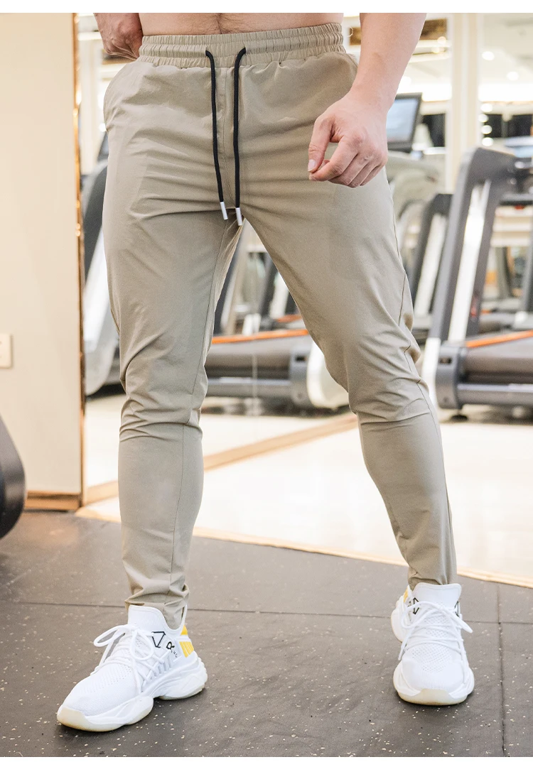 Ice Silk Sweatpants Men's Summer Ultra-thin Cooling Dry Fit Sports Pants Running Breathable Trousers Casual Fitness Leg