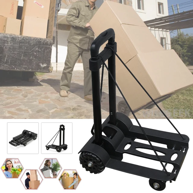 2022New 75 Kg -Os, Nagyteljesítményű, Összecsukható Kézkerék -Kocsi Teherautó -Kosár Utazási Poggyász Bevásárló Kosár Hordozható Otthoni Autó