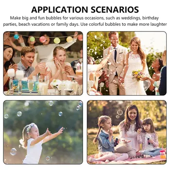 Bubble Machine Blowing Bubble Tool Outdoor Fun Soap Bubbles Concentrate Stick Blowing Bubble Tray Kids Interactive Toys Kits 6