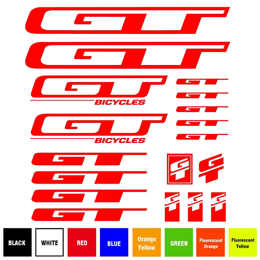 Autocollants et décalcomanies pour vélos GT - Autocollants de