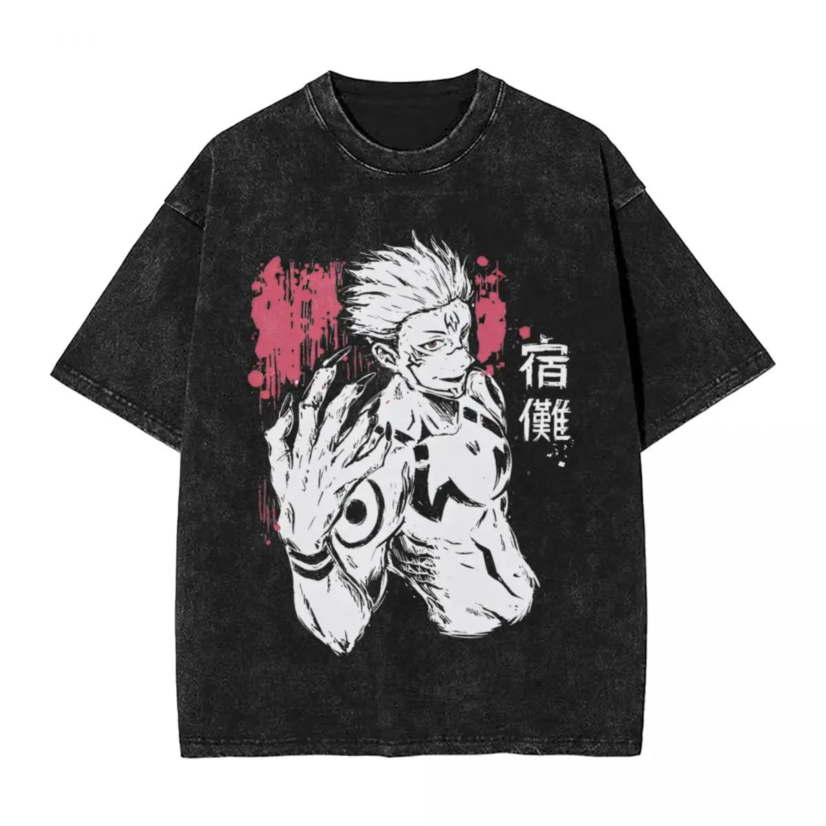 Anime Jujutsu Kaisen Gojo Satoru T Shirts Washed Men Women Cotton Harajuku T-Shirts Ryomen Sukuna Retro for Men Women Tops Tees 6