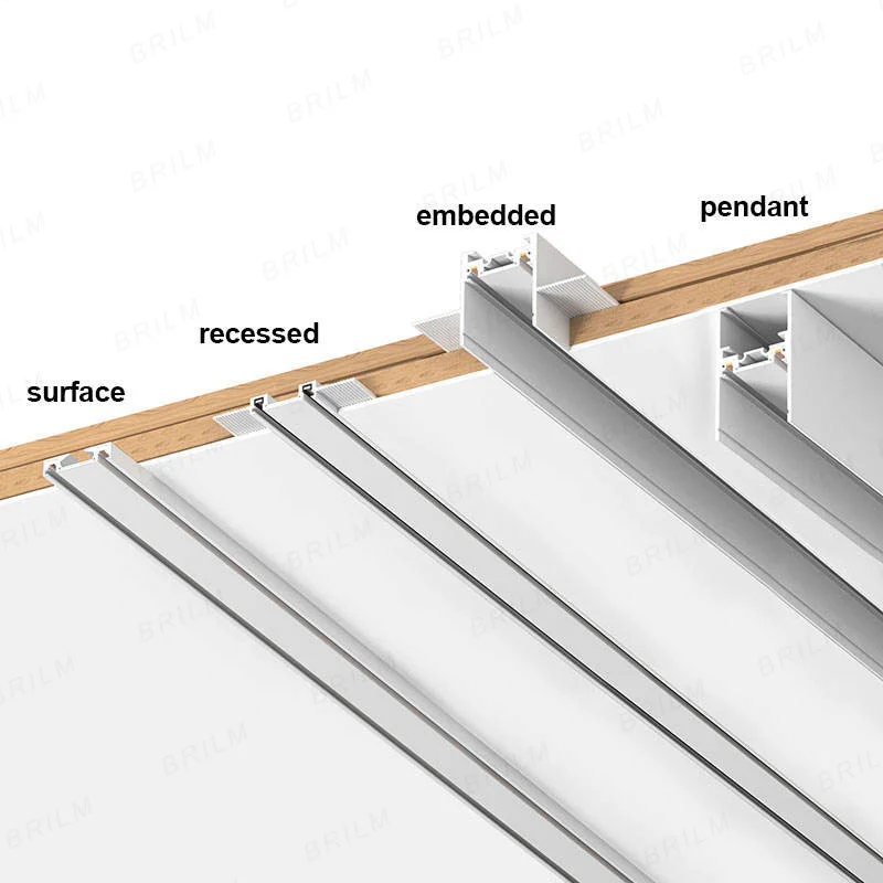 Ultra thin Magnetic Track Light 6MM Rail Surface Embedded Plastering Mount Spot LED Smart Tuya Zigbee Black White 1m/2m/2.5m 2