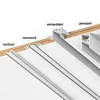 Ultra thin Magnetic Track Light 6MM Rail Surface Embedded Plastering Mount Spot LED Smart Tuya Zigbee Black White 1m/2m/2.5m 2