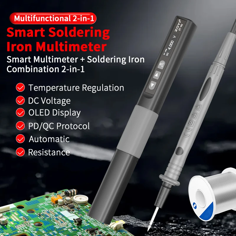 Electric soldering iron household soldering pen repair welding artifact tool multimeter two in one ZT-N2 soldering iron