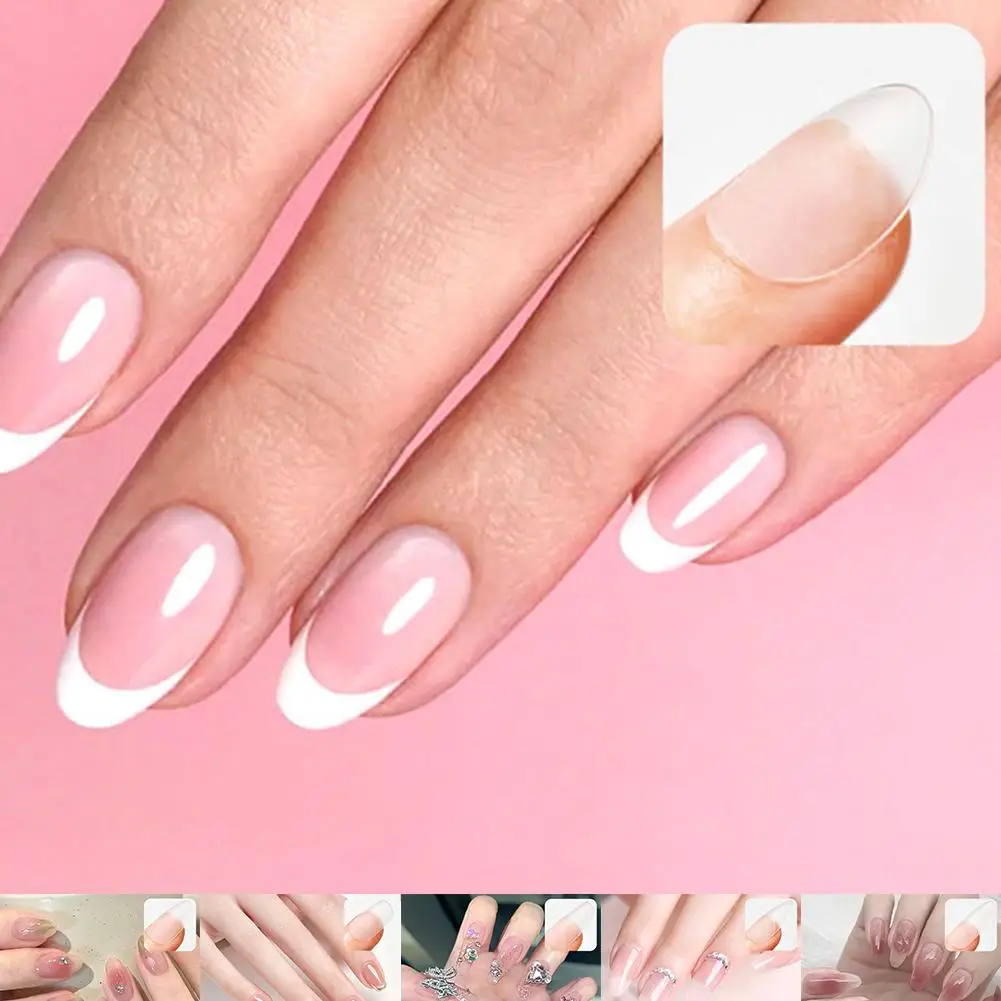 

Накладные ногти, короткое нажатие, наклейка для ногтей, специальные прозрачные накладные ногти средней длины, ультратонкие ногти ручной работы для домашних женщин, «сделай сам»