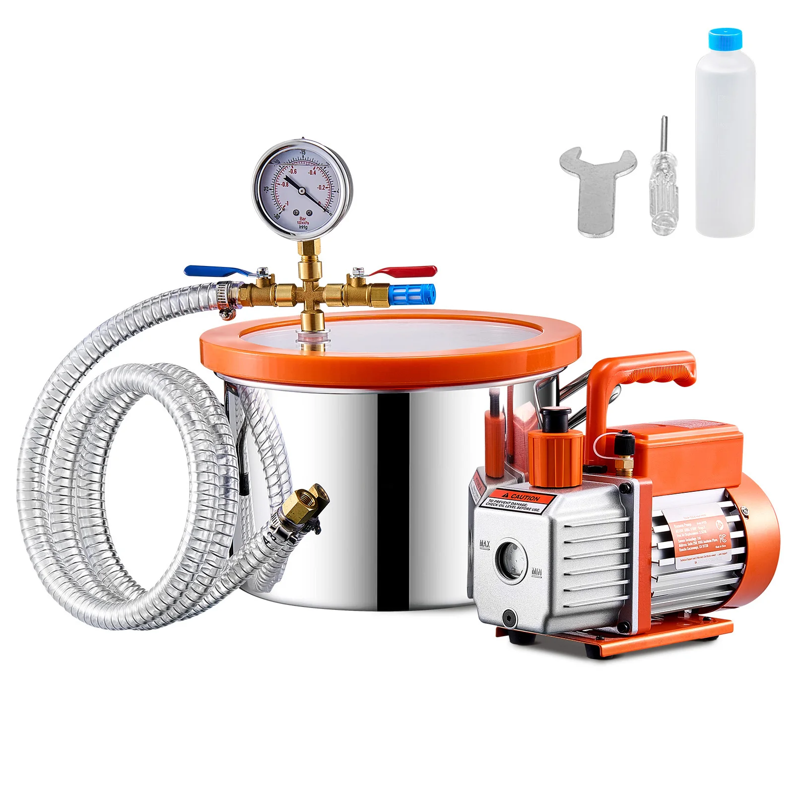 Stainless Steel Vacuum Chamber Kit for Degassing Resin