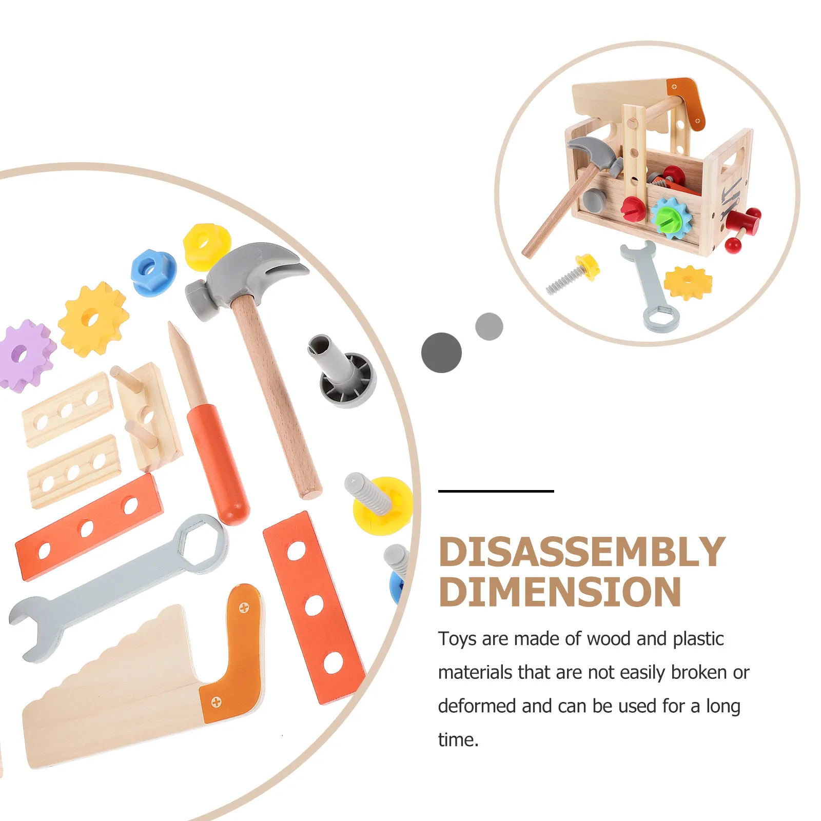 1 세트 나무 플라스틱 어린이 도구 키트 튼튼한 교육용 놀이 학습 세트  발달 선물 어린이 날 활동