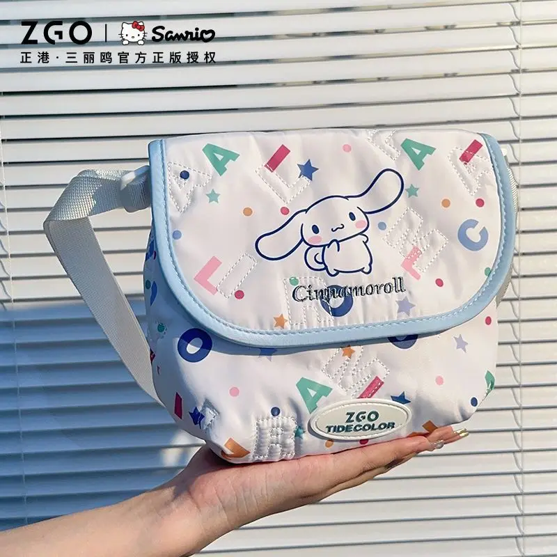 

Cinnamoroll Sanrio плюшевые кавайные Мультяшные милые куклы, легкая сумка через плечо, аниме плюшевые игрушки для девочек, детские игрушки, подарок на день рождения