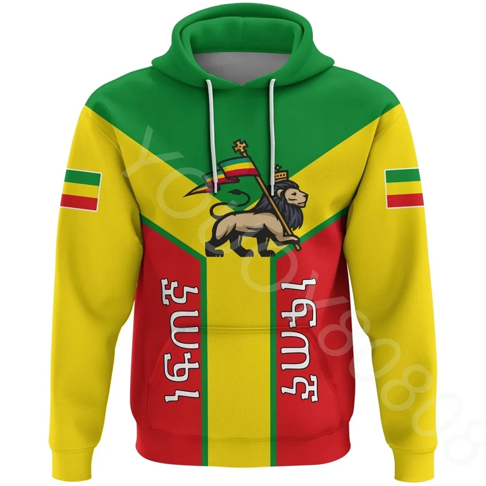 

New autumn African region Ethiopia pullover retro Harajuku sports and leisure 3D printing pullover hoodie sweater