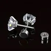 10pc 1pc G23 Titanium Lobe Piercing 4 Prong Zircon Ear Stud Tragus Cartilage Screw Earrings for Men Women Earrings Body Jewelry 2