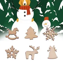 

50 Pcs Wooden Pendants Variety Shape Wood Sturdy Wooden Ornaments for Gift