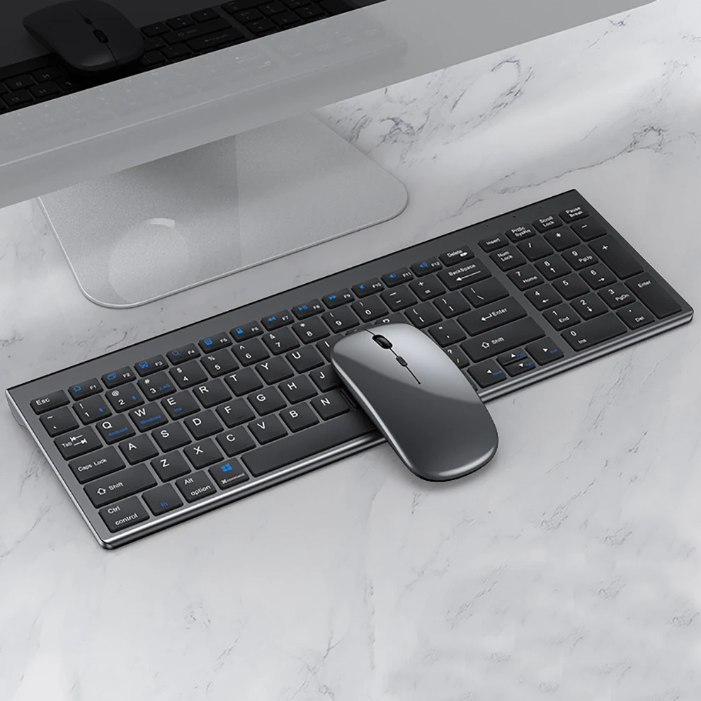 seenda ensemble de clavier bluetooth rechargeable et souris trois modes pour ordinateur portable
