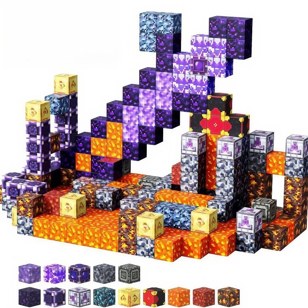 Magnetic Building Blocks STEM Toys Creative Construction Set DIY Assembly Model Kit Learning Toys for Kids Boys Girls 3+ Magnetic Building Blocks Magnetic Assembly Toy