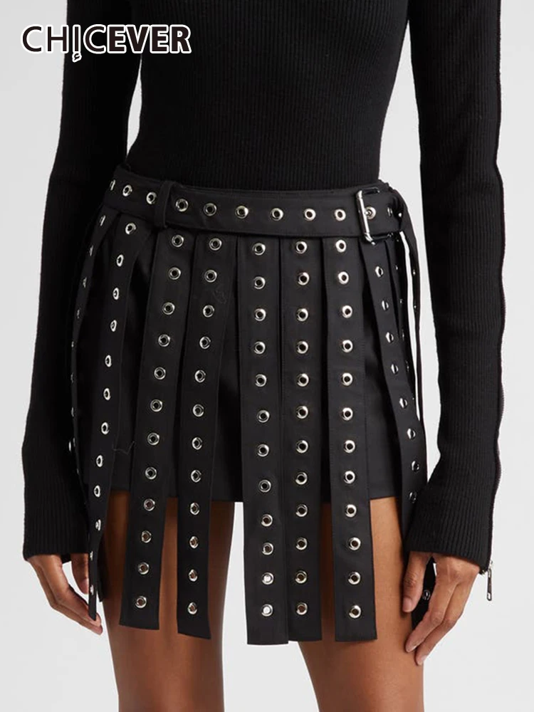 

Мини-юбка женская с высокой талией, составного кроя