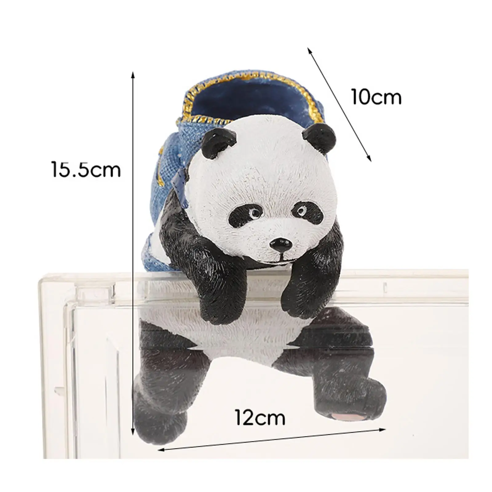 Hanging Animal Statue Cute Panda Plant Pot Decor Aquarium Tank Pendant for