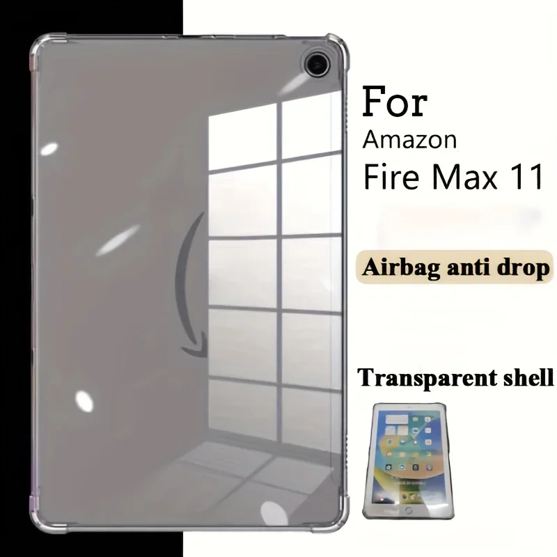 Airbag Tpu Cover Posteriore In Silicone Antiurto Per Amazon Fire Max 11 2023 Custodia Per Tablet Ultra Sottile Per Custodia Protettiva Fire Max 11"