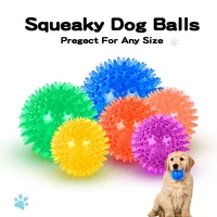 Fetch Spike Balls TPR Training Sounding Toys for Pet Small Dogs Puppy Rubber Bright Colors Chew Teething Tooth Cleaning Toys 2