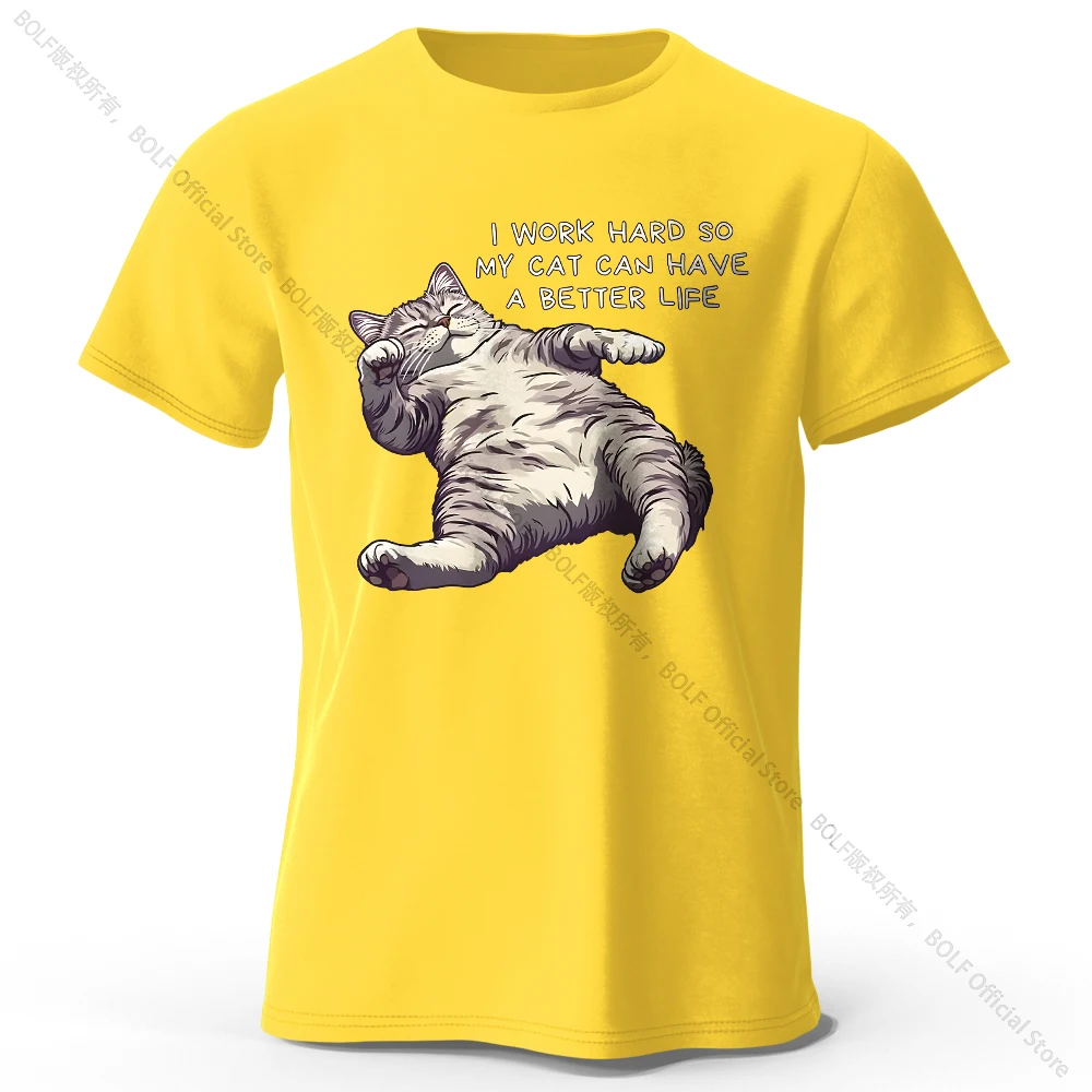 Charming Cat Lover 100% Cotton Tee - Soft & Breathable Round Neck Short Sleeve Unisex Shirt