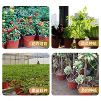 10pcs Thin section Flowerpot Plastic Grow Box Fall Resistant Tray For Garden Plants Nursery Cup Transplant Flower Plant Pots 5