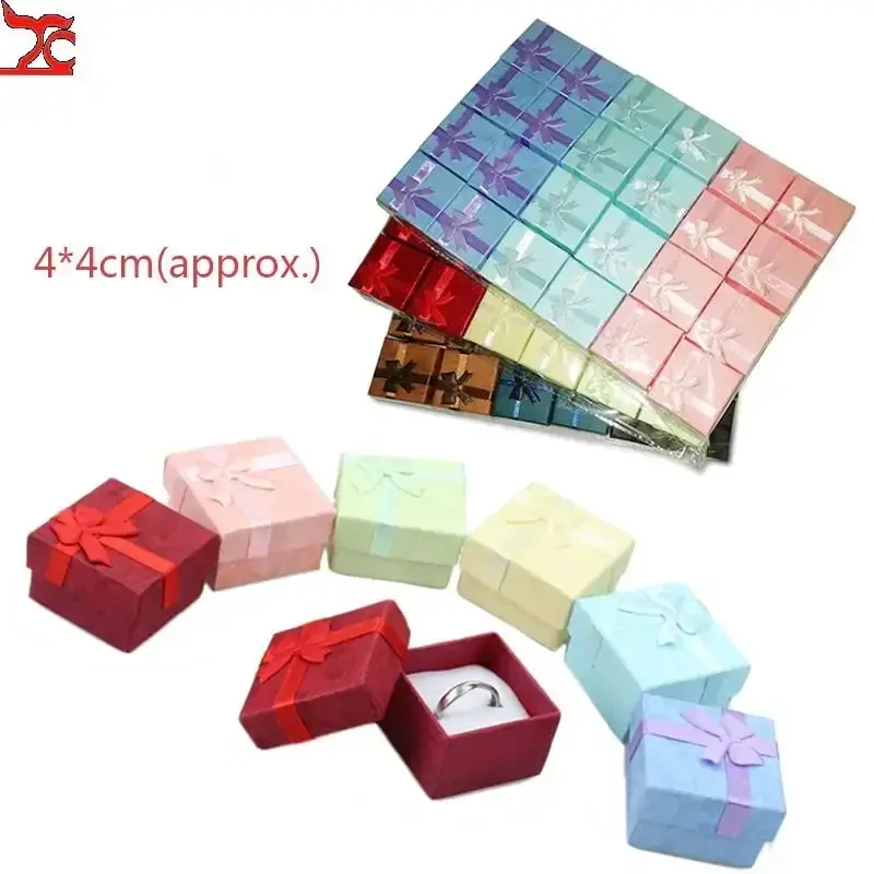 Jewelry Box 12pcs Ring Storage Box Earring Storage Gift Box Paper Jewelry Packaging Container Small Jewelry Display