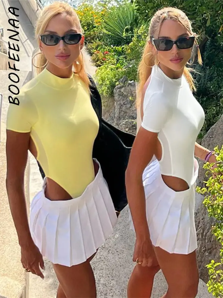 BOOFEENAA Resort Wear Set Back Sexy Backless Bodysuit With Twist Knot Skirt  For Women Perfect For Summer 2023 Beach Outfits C85 CC18 From Capsicum,  $14.62