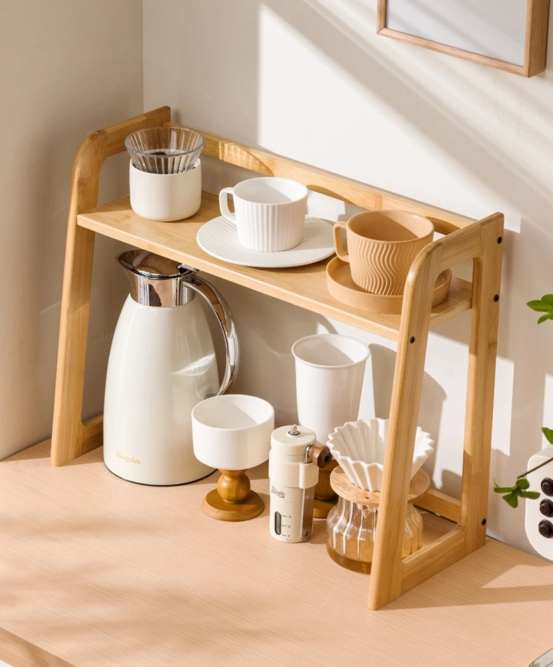 New Kitchen Shelf Countertop Multi-functional Electrical Storage Rack Multi-layer Cup Holder Household Storage Rack Plate Rack
